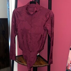 Nike Burgundy Tech Pack Bodysuit for Women